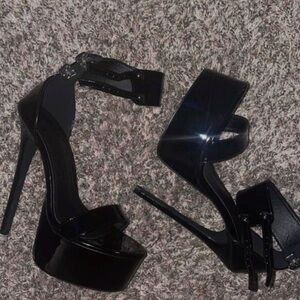 Elegant Black Platform Heels